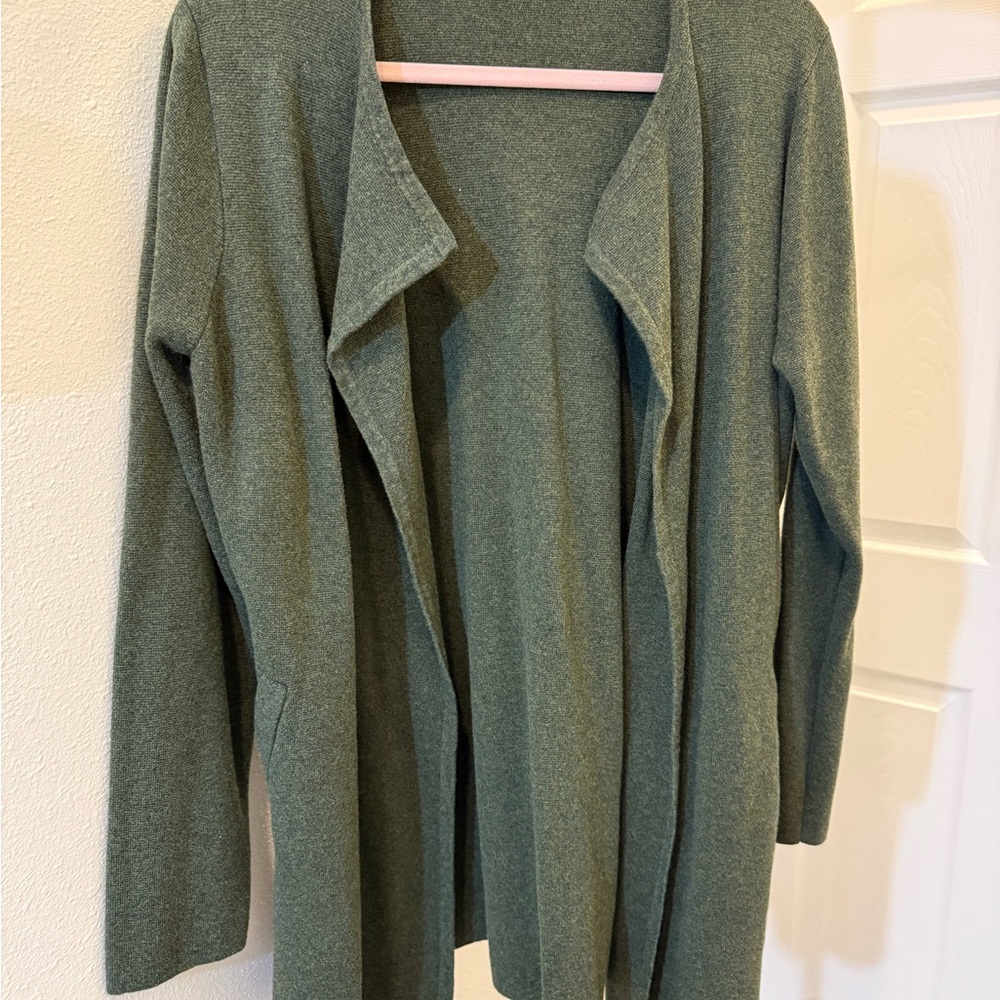 J. Crew Women's Open Front Cardigan/sweater jacket l- Olive Green
